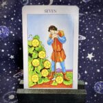 The tarot card the seven of pentacles