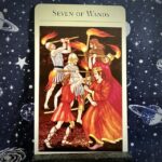 The tarot card the 7 of Wands