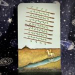 The tarot card, The Eight of Wands