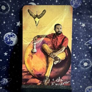 The tarot card, the Emperor