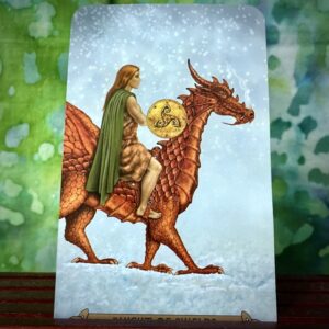 The tarot card the knight of Pentacles