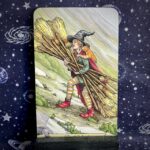 The tarot card, the Ten of Wands