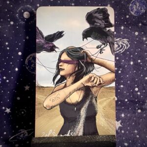 The tarot card, the Two of Swords