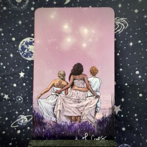 The tarot card, the Three of Cups