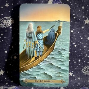 The tarot card the six of swords