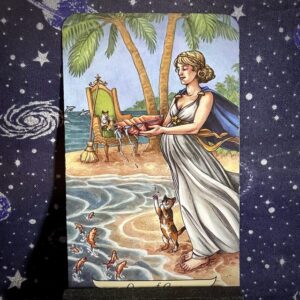 The tarot card, the Queen of Cups