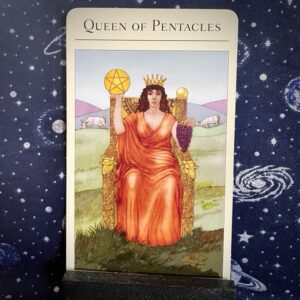 The tarot card the Queen of Pentacles