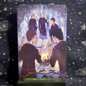 The tarot card the Five of Wands