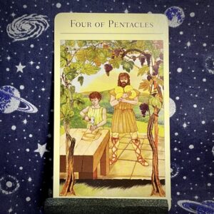 The tarot card the Four of Pentacles
