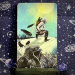 The tarot card, the Seven of Swords