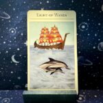 The tarot card, the Eight of Wands