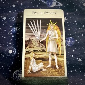 The tarot card the Five of Swords
