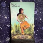 The tarot card, the Page of Pentacles