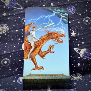 The tarot card the Knight of Swords